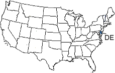 Delaware Area Code Map