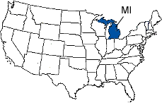 Michigan Area Code Map