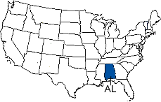 Alabama Area Code Map