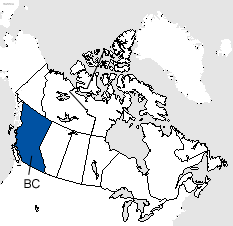 British Columbia Area Code Map