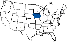 Iowa Area Code Map