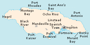 Jamaica Area Code Map