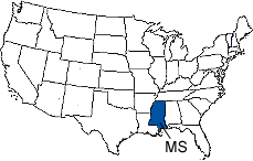 Mississippi Area Code Map