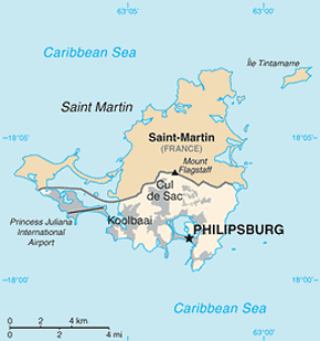 Sint Maarten Area Code Map